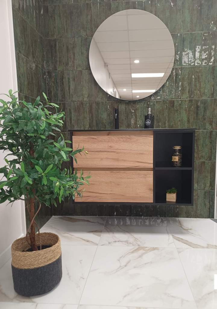 sorena boxe vert marbre meuble bois et noir 2